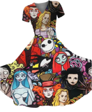 *PREORDERS ARRIVING BY OCTOBER* WOMEN'S VINTAGE HALLOWEEN MOVIE PRINT MAXI DRESS