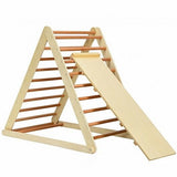 Foldable Wooden Climbing Triangle Indoor Home Climber Ladder