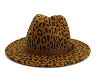New leopard fur hat in autumn and winter jazz hat