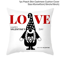 Red Cartoon Letter Series Valentine's Day Pillowcase Peach Skin Sofa Pillowcase