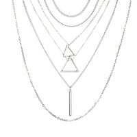 Triangle Bar Pendant Multilayer Women's Necklace