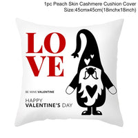 Red Cartoon Letter Series Valentine's Day Pillowcase Peach Skin Sofa Pillowcase