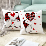 Red Cartoon Letter Series Valentine's Day Pillowcase Peach Skin Sofa Pillowcase