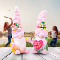 Valentine's Day Top Hat Pearl Flower Faceless Doll
