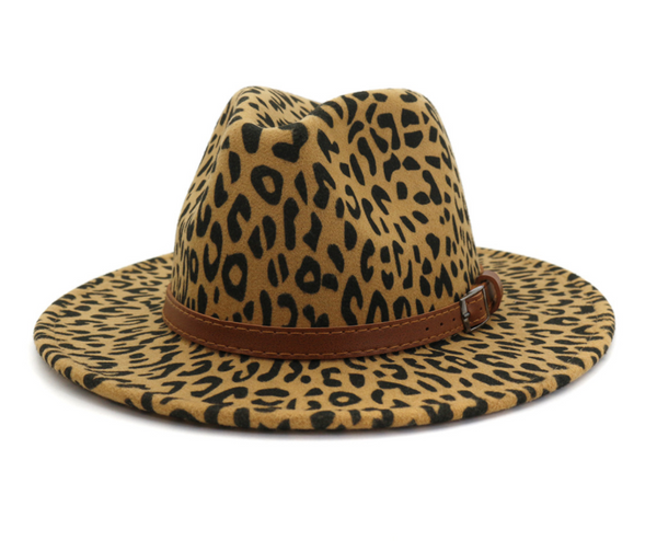 New leopard fur hat in autumn and winter jazz hat