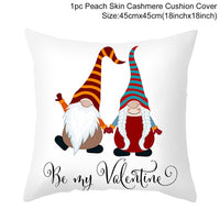 Red Cartoon Letter Series Valentine's Day Pillowcase Peach Skin Sofa Pillowcase