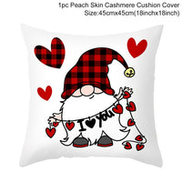 Red Cartoon Letter Series Valentine's Day Pillowcase Peach Skin Sofa Pillowcase