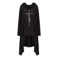 Long embroidered cloak hooded sweater