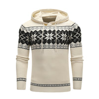 Men Pullover Sweaters Warm Christmas Sweater Fashion Printed Casual Hoodies Knitting