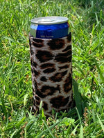 Leopard Slim Can Cooler