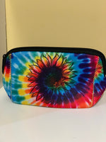 Tie Dye Sunflower Cosmetic or Pencil Bag