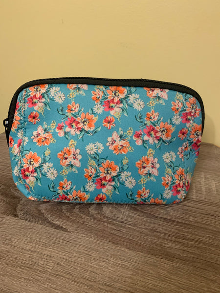 Floral Cosmetic or Pencil Bag
