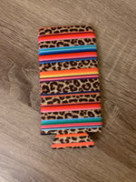 Serape Leopard Slim Can Cooler