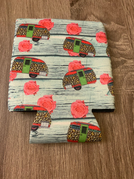 Leopard Camper Can Cooler